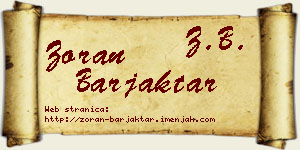 Zoran Barjaktar vizit kartica